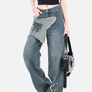 Concert Outfit Fringe Bow Jeans
