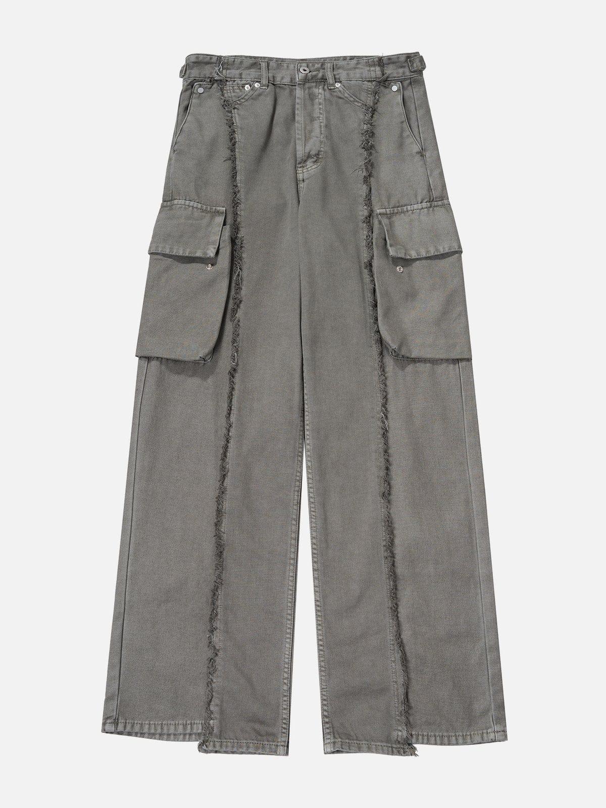 Concert Outfit Fringe Multiple Pockets Jeans Concert Outfit Fringe Multiple Pockets Jeans