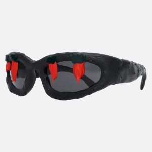 Concert Outfit Fun Carrot-Embellished Sunglasses