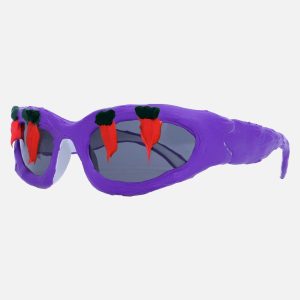 Concert Outfit Fun Carrot-Embellished Sunglasses