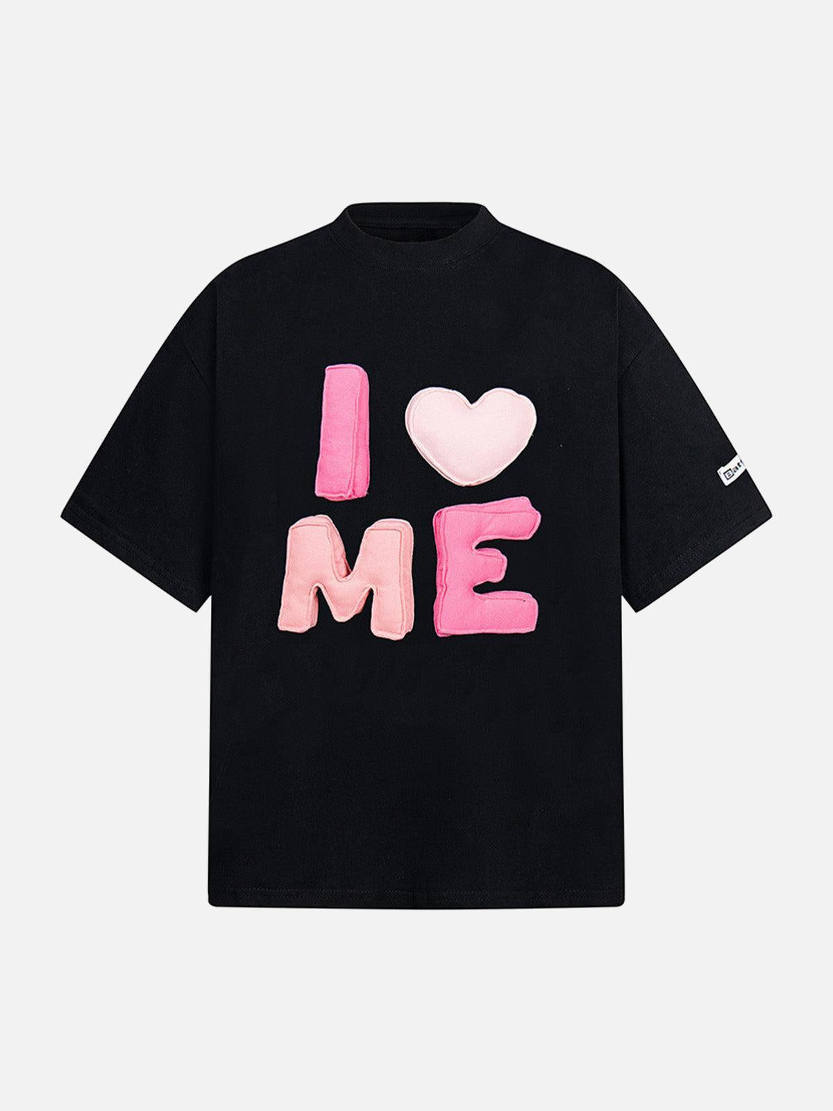 Concert Outfit Fun 'I Love Me' Embroidered T-Shirt Concert Outfit Fun 'I Love Me' Embroidered T-Shirt