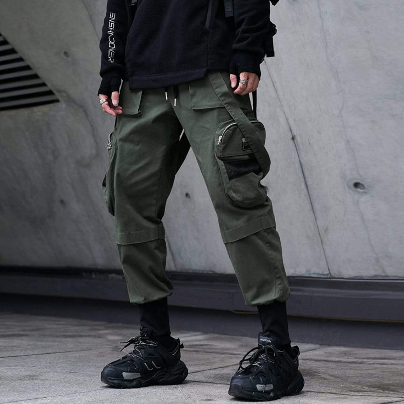 Concert Outfit Function Buttons Ribbons Stereoscopic Pockets Cargo Pants Concert Outfit Function Buttons Ribbons Stereoscopic Pockets Cargo Pants