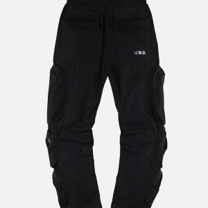 Concert Outfit Functional Wind Zipper Multi-Pocket Work Pants