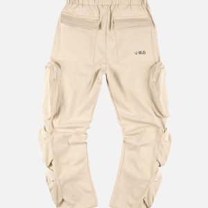 Concert Outfit Functional Wind Zipper Multi-Pocket Work Pants