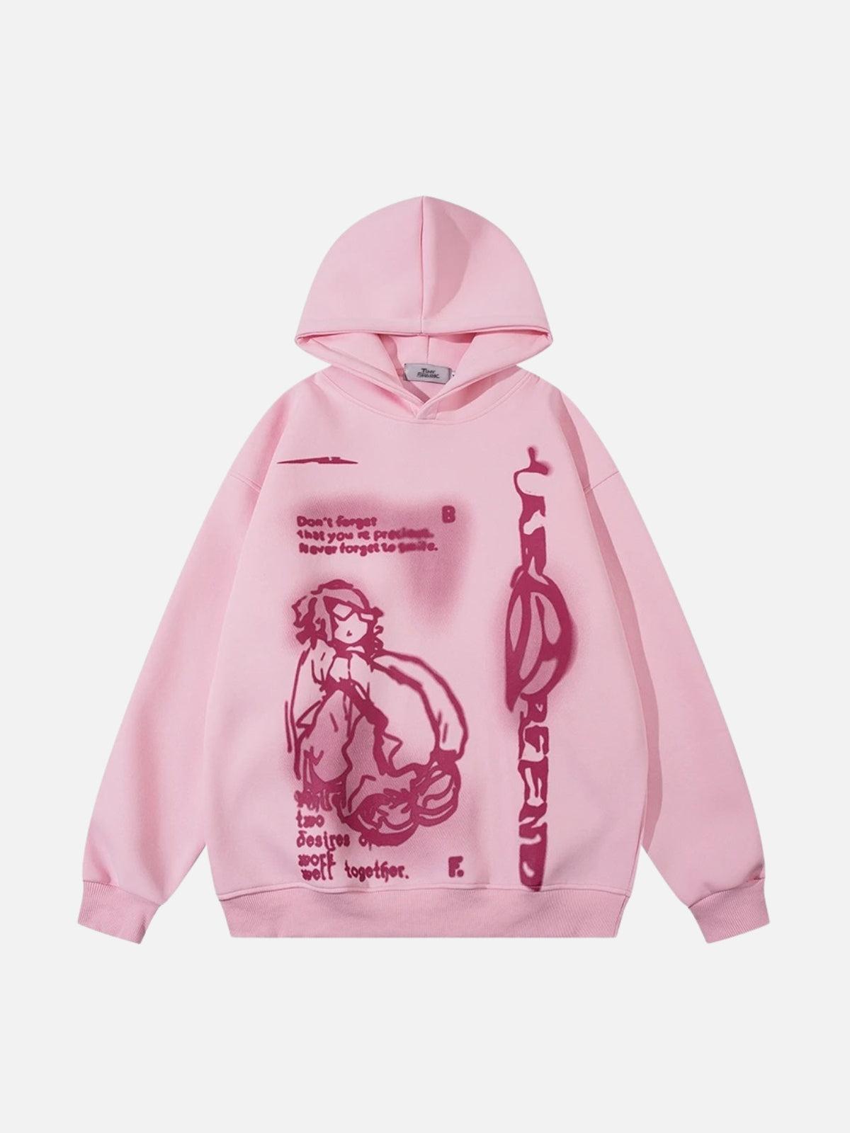 Concert Outfit Funny Cartoon Print Hoodie Concert Outfit Funny Cartoon Print Hoodie