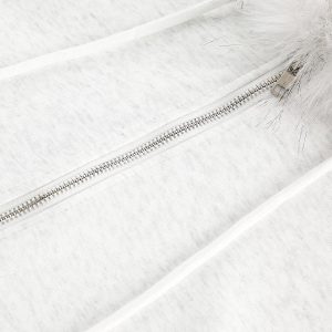 Concert Outfit Fur Collar Stitch Detail Cardigan