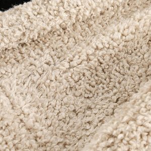 Concert Outfit Fur Collar Zip Up Sherpa-Lined Jacket