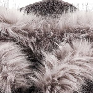 Concert Outfit Fur Hooded Quilted Sherpa Jacket