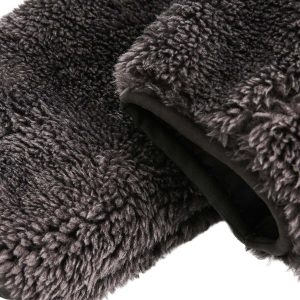 Concert Outfit Fur Hooded Quilted Sherpa Jacket