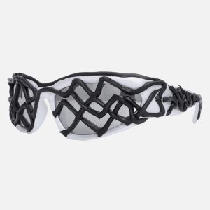 Concert Outfit Futuristic Wavy Frame Sunglasses