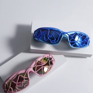 Concert Outfit Futuristic Wavy Frame Sunglasses
