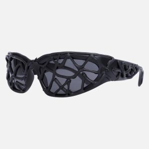 Concert Outfit Futuristic Wavy Frame Sunglasses