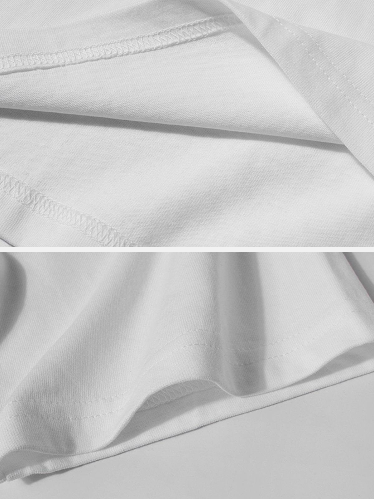 Concert Outfit Fuzzy Graffiti Print Tee Concert Outfit Fuzzy Graffiti Print Tee