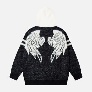 Concert Outfit Fuzzy Zipper Hooded Sweater