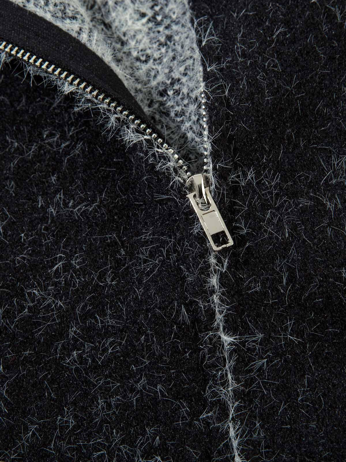 Concert Outfit Fuzzy Zipper Hooded Sweater Concert Outfit Fuzzy Zipper Hooded Sweater