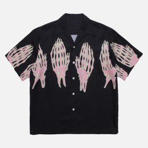 Concert Outfit Ghost Hand Ghost Claw Casual Print Shirt