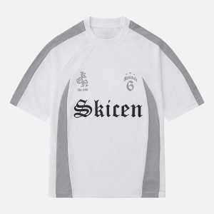 Concert Outfit Gothic Font Jersey Street Rap T-Shirt