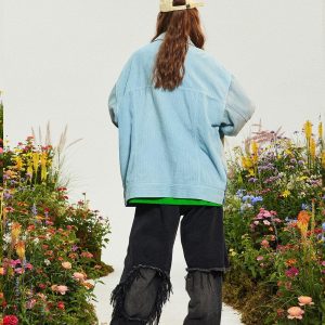 Concert Outfit Gradient Denim Jacket