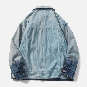 Concert Outfit Gradient Denim Jacket