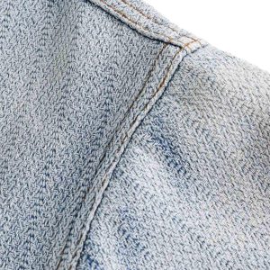 Concert Outfit Gradient Denim Short-Sleeve Shirt