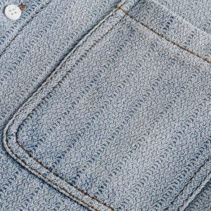 Concert Outfit Gradient Denim Short-Sleeve Shirt