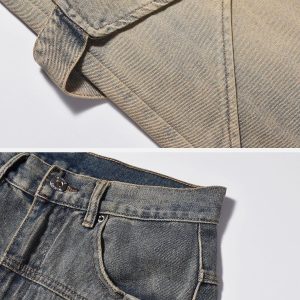 Concert Outfit Gradient Irregular Patchwork Jeans