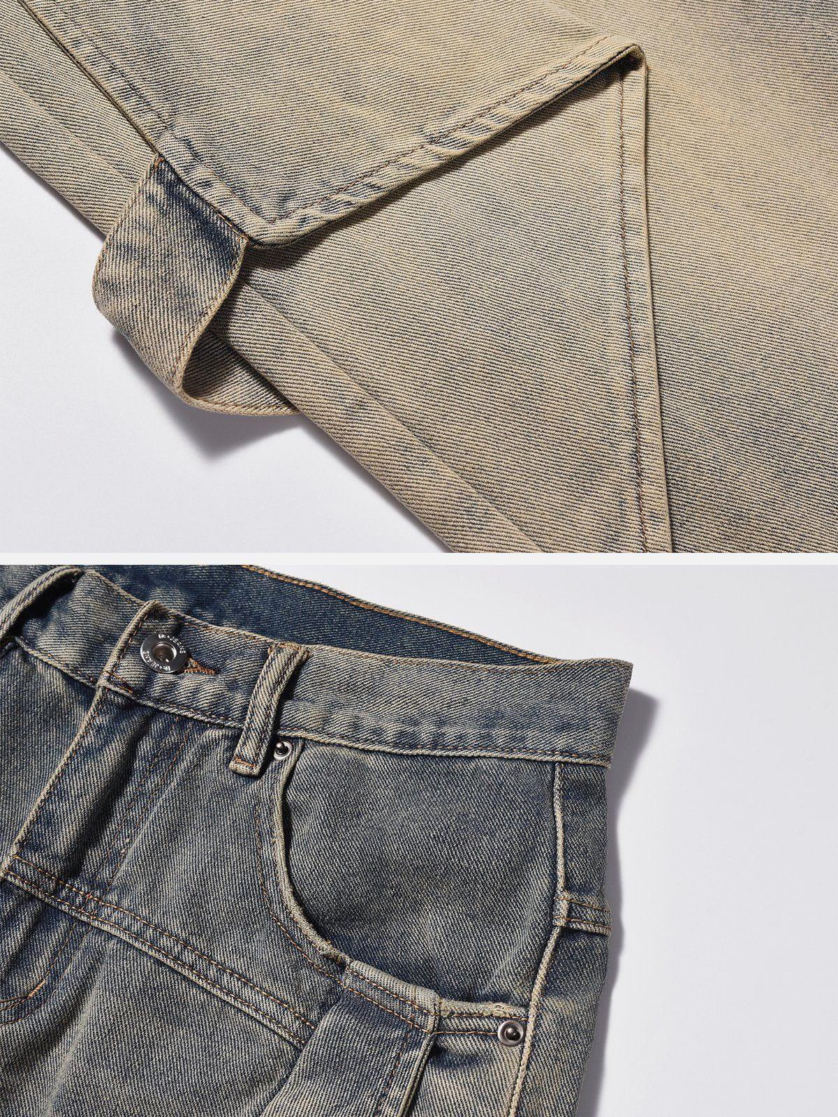 Concert Outfit Gradient Irregular Patchwork Jeans Concert Outfit Gradient Irregular Patchwork Jeans