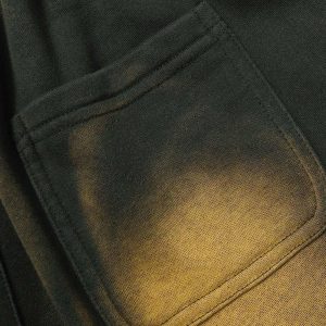 Concert Outfit Gradient Letter Print Drawstring Shorts