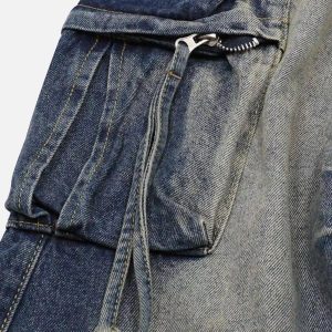 Concert Outfit Gradient Multi-Pocket Cargo Jeans