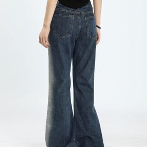 Concert Outfit Gradient Patchwork Jeans