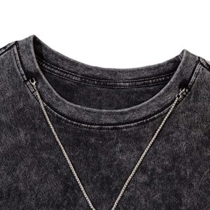 Concert Outfit Gradient Tie-Dye Raw Edge Vest