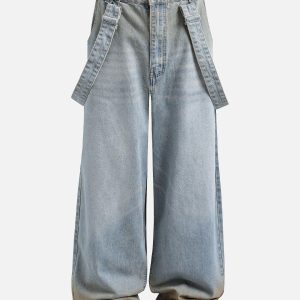 Concert Outfit Gradient Washed Loose Jeans
