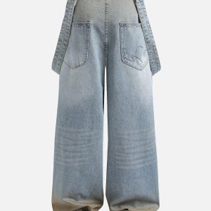 Concert Outfit Gradient Washed Loose Jeans