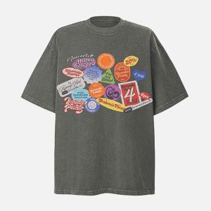 Concert Outfit Graffiti Crew Neck T-Shirt