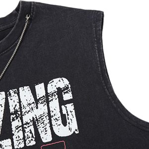 Concert Outfit Graphic Lettering Chain Vest