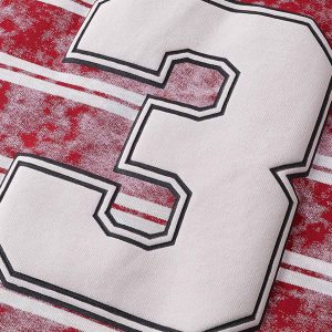 Concert Outfit Graphic Lettering Striped Oversized T-Shirt