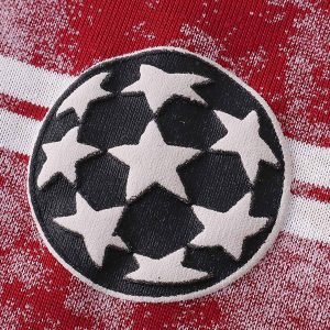 Concert Outfit Graphic Lettering Striped Oversized T-Shirt