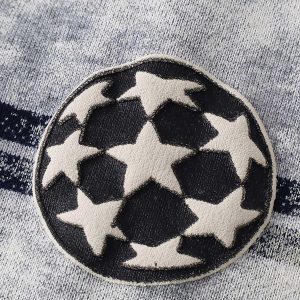 Concert Outfit Graphic Lettering Striped Oversized T-Shirt