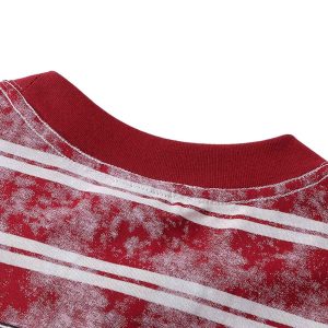 Concert Outfit Graphic Lettering Striped Oversized T-Shirt