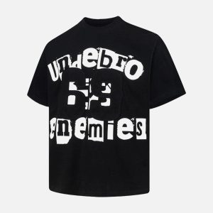 Concert Outfit Graphic Patch Letter Print T-Shirt