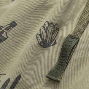 Concert Outfit Graphic Print Drawstring Shorts