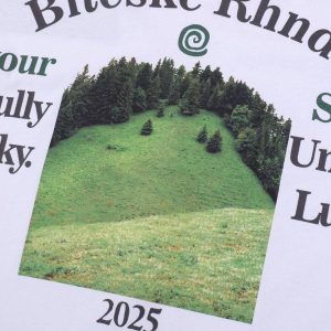 Concert Outfit Graphic Scenic Print T-Shirt