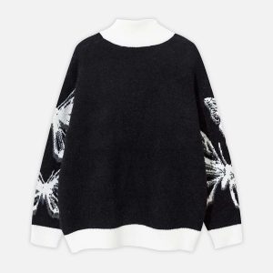 Concert Outfit Hand-Painted Butterfly Mohair Jacquard Cardigan