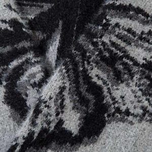 Concert Outfit Hand-Painted Butterfly Mohair Jacquard Cardigan