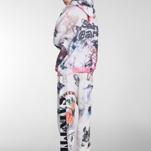 Concert Outfit Hand-Painted Ink Graffiti Hoodie