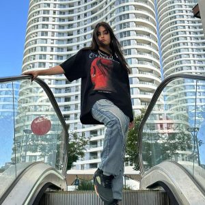 Concert Outfit Head Print Hip Hop T-Shirt