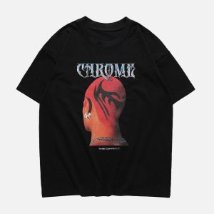 Concert Outfit Head Print Hip Hop T-Shirt