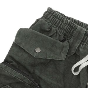 Concert Outfit Heavy Tie Dye Multi Pockets Washed Shorts