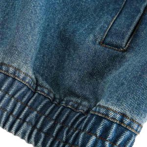 Concert Outfit Heavy Washed Denim Work Jacket