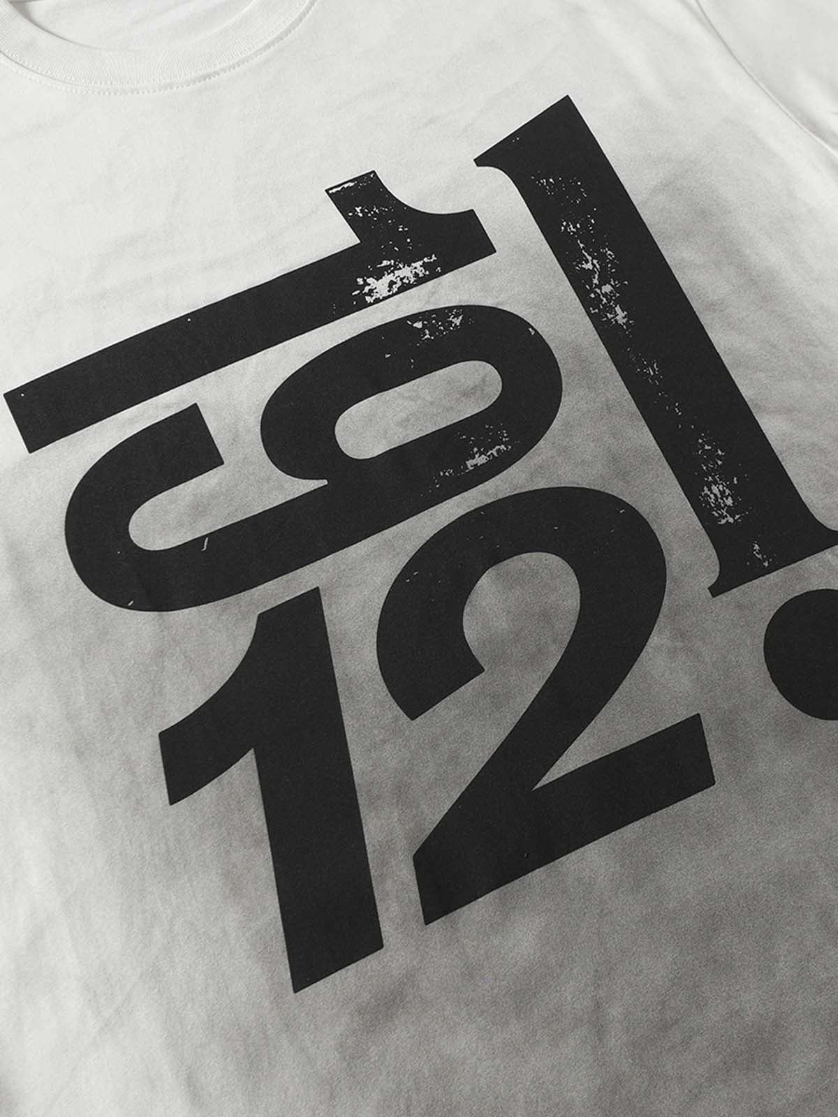 Concert Outfit Heavy Washed Distressed Dirty Print Letter T-Shirt Concert Outfit Heavy Washed Distressed Dirty Print Letter T-Shirt